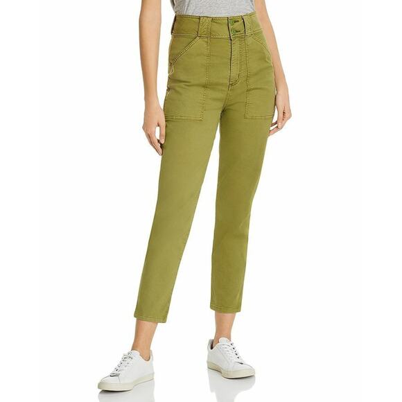 JOIE NEW $228 Mirenda High-Rise Straight-Leg Pant in Chive Size 0 - Picture 1 of 5